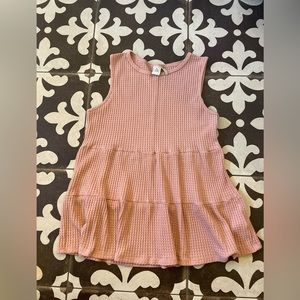 Waffled fabric tank top